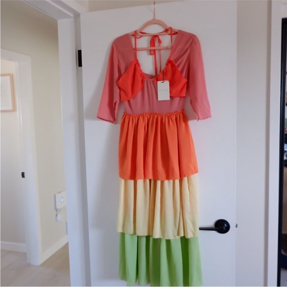 REJINA PYO Cleo Dress in Crepe Ombré Mix